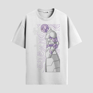 Playera urbana de anime y gaming ExtraLife MX, corte Standard Fit unisex ligero y transpirable en color Deep Black y Pure White, ropa de uso diario para gym y casual.