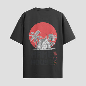 Playera urbana de anime y gaming ExtraLife MX, corte Standard Fit unisex ligero y transpirable en color Deep Black y Pure White, ropa de uso diario para gym y casual.