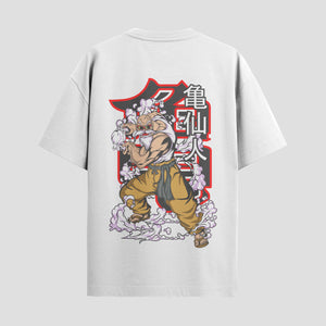 Playera urbana de anime y gaming ExtraLife MX, corte Standard Fit unisex ligero y transpirable en color Deep Black y Pure White, ropa de uso diario para gym y casual.