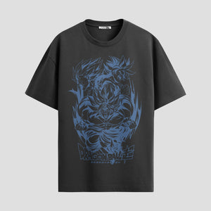 Playera urbana de anime y gaming ExtraLife MX, corte Standard Fit unisex ligero y transpirable en color Deep Black y Pure White, ropa de uso diario para gym y casual.