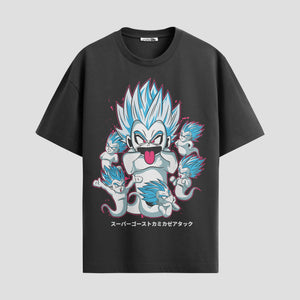 Playera urbana de anime y gaming ExtraLife MX, corte Standard Fit unisex ligero y transpirable en color Deep Black y Pure White, ropa de uso diario para gym y casual.