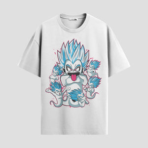 Playera urbana de anime y gaming ExtraLife MX, corte Standard Fit unisex ligero y transpirable en color Deep Black y Pure White, ropa de uso diario para gym y casual.