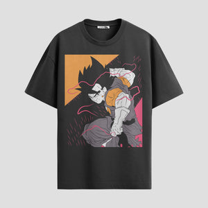 Playera urbana de anime y gaming ExtraLife MX, corte Standard Fit unisex ligero y transpirable en color Deep Black y Pure White, ropa de uso diario para gym y casual.