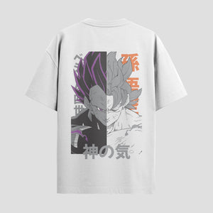 Playera urbana de anime y gaming ExtraLife MX, corte Standard Fit unisex ligero y transpirable en color Deep Black y Pure White, ropa de uso diario para gym y casual.