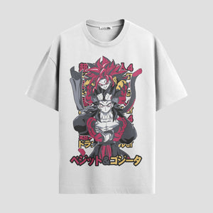 Playera urbana de anime y gaming ExtraLife MX, corte Standard Fit unisex ligero y transpirable en color Deep Black y Pure White, ropa de uso diario para gym y casual.