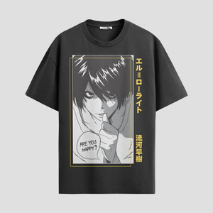 Playera urbana de anime y gaming ExtraLife MX, corte Standard Fit unisex ligero y transpirable en color Deep Black y Pure White, ropa de uso diario para gym y casual.