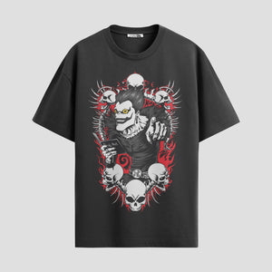 Playera urbana de anime y gaming ExtraLife MX, corte Standard Fit unisex ligero y transpirable en color Deep Black y Pure White, ropa de uso diario para gym y casual.