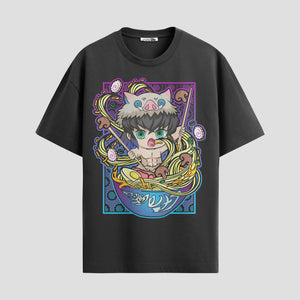 Playera urbana de anime y gaming ExtraLife MX, corte Standard Fit unisex ligero y transpirable en color Deep Black y Pure White, ropa de uso diario para gym y casual.