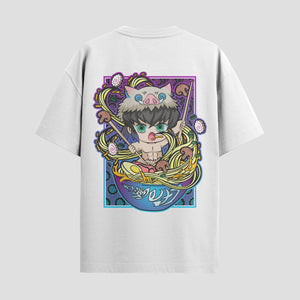 Playera urbana de anime y gaming ExtraLife MX, corte Standard Fit unisex ligero y transpirable en color Deep Black y Pure White, ropa de uso diario para gym y casual.