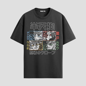 Playera urbana de anime y gaming ExtraLife MX, corte Standard Fit unisex ligero y transpirable en color Deep Black y Pure White, ropa de uso diario para gym y casual.