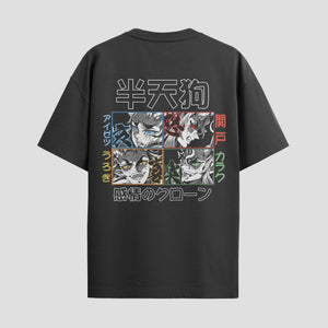 Playera urbana de anime y gaming ExtraLife MX, corte Standard Fit unisex ligero y transpirable en color Deep Black y Pure White, ropa de uso diario para gym y casual.