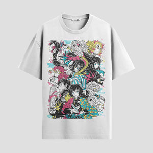 Playera urbana de anime y gaming ExtraLife MX, corte Standard Fit unisex ligero y transpirable en color Deep Black y Pure White, ropa de uso diario para gym y casual.