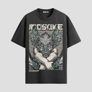 Playera urbana de anime y gaming ExtraLife MX, corte Standard Fit unisex ligero y transpirable en color Deep Black y Pure White, ropa de uso diario para gym y casual.