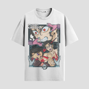 Playera urbana de anime y gaming ExtraLife MX, corte Standard Fit unisex ligero y transpirable en color Deep Black y Pure White, ropa de uso diario para gym y casual.