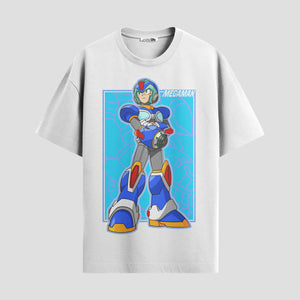 Playera urbana de anime y gaming ExtraLife MX, corte Standard Fit unisex ligero y transpirable en color Deep Black y Pure White, ropa de uso diario para gym y casual.