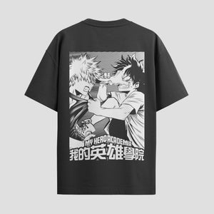 Playera urbana de anime y gaming ExtraLife MX, corte Standard Fit unisex ligero y transpirable en color Deep Black y Pure White, ropa de uso diario para gym y casual.