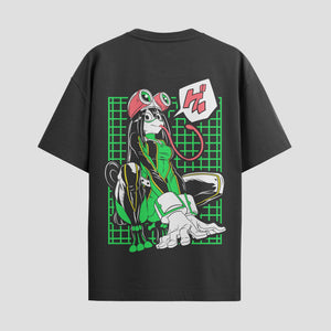 Playera urbana de anime y gaming ExtraLife MX, corte Standard Fit unisex ligero y transpirable en color Deep Black y Pure White, ropa de uso diario para gym y casual.
