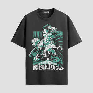 Playera urbana de anime y gaming ExtraLife MX, corte Standard Fit unisex ligero y transpirable en color Deep Black y Pure White, ropa de uso diario para gym y casual.