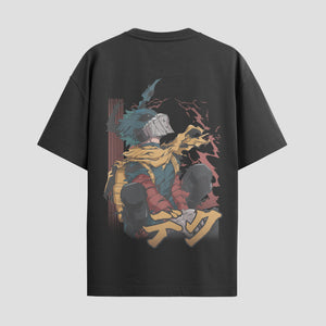 Playera urbana de anime y gaming ExtraLife MX, corte Standard Fit unisex ligero y transpirable en color Deep Black y Pure White, ropa de uso diario para gym y casual.