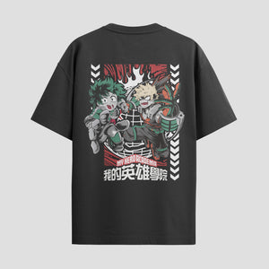 Playera urbana de anime y gaming ExtraLife MX, corte Standard Fit unisex ligero y transpirable en color Deep Black y Pure White, ropa de uso diario para gym y casual.