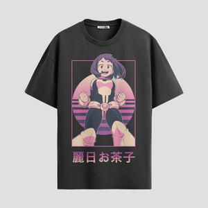Playera urbana de anime y gaming ExtraLife MX, corte Standard Fit unisex ligero y transpirable en color Deep Black y Pure White, ropa de uso diario para gym y casual.