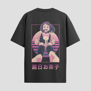 Playera urbana de anime y gaming ExtraLife MX, corte Standard Fit unisex ligero y transpirable en color Deep Black y Pure White, ropa de uso diario para gym y casual.