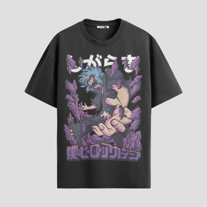 Playera urbana de anime y gaming ExtraLife MX, corte Standard Fit unisex ligero y transpirable en color Deep Black y Pure White, ropa de uso diario para gym y casual.