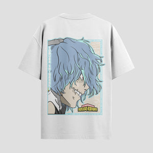 Playera urbana de anime y gaming ExtraLife MX, corte Standard Fit unisex ligero y transpirable en color Deep Black y Pure White, ropa de uso diario para gym y casual.