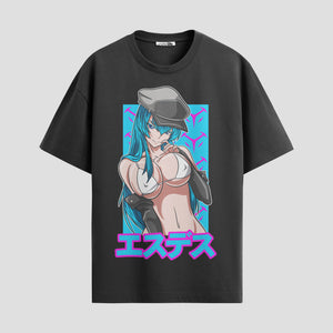 Playera urbana de anime y gaming ExtraLife MX, corte Standard Fit unisex ligero y transpirable en color Deep Black y Pure White, ropa de uso diario para gym y casual.