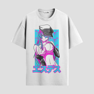 Playera urbana de anime y gaming ExtraLife MX, corte Standard Fit unisex ligero y transpirable en color Deep Black y Pure White, ropa de uso diario para gym y casual.