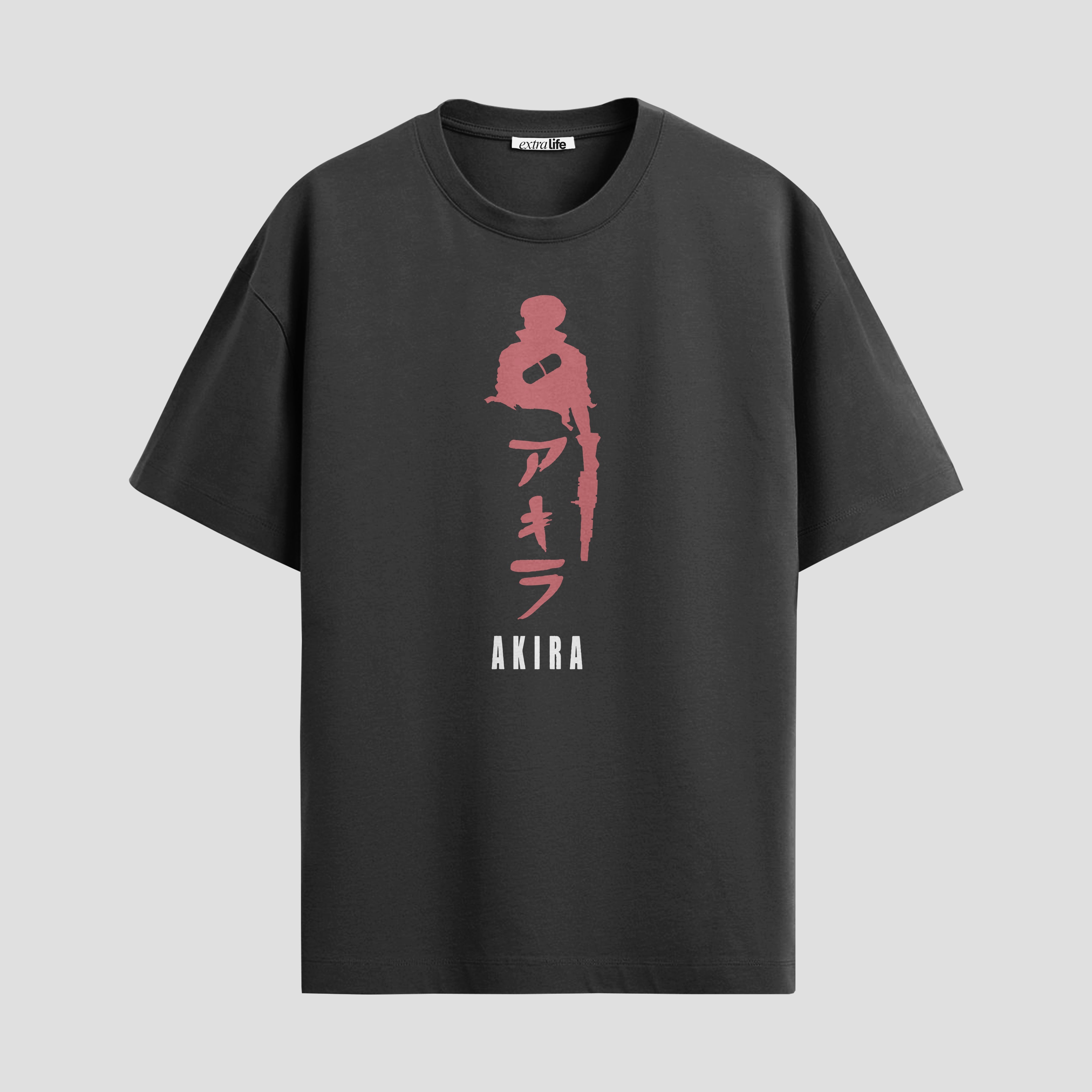Playera urbana de anime y gaming ExtraLife MX, corte Standard Fit unisex ligero y transpirable en color Deep Black y Pure White, ropa de uso diario para gym y casual.