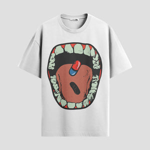 Playera urbana de anime y gaming ExtraLife MX, corte Standard Fit unisex ligero y transpirable en color Deep Black y Pure White, ropa de uso diario para gym y casual.
