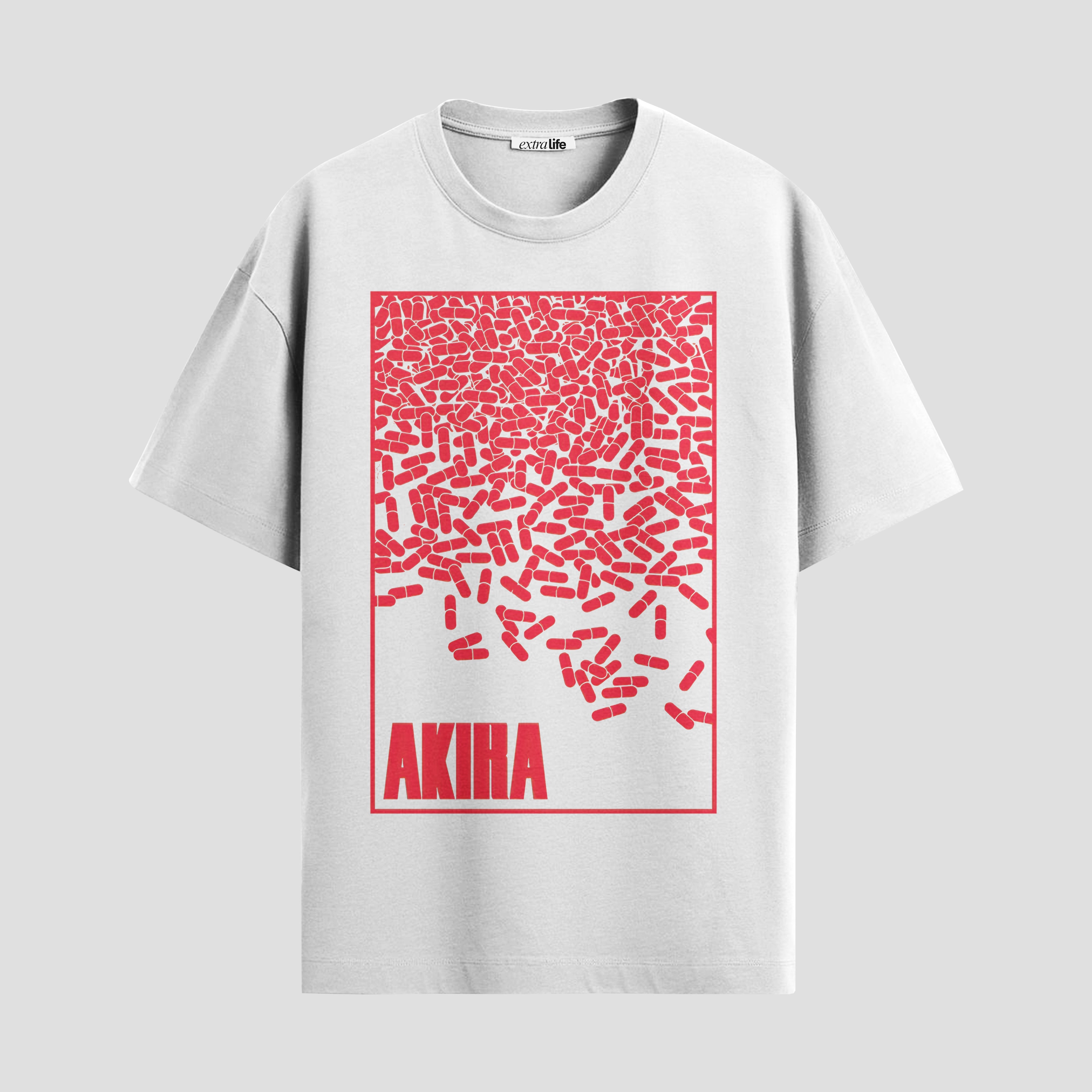 Playera urbana de anime y gaming ExtraLife MX, corte Standard Fit unisex ligero y transpirable en color Deep Black y Pure White, ropa de uso diario para gym y casual.