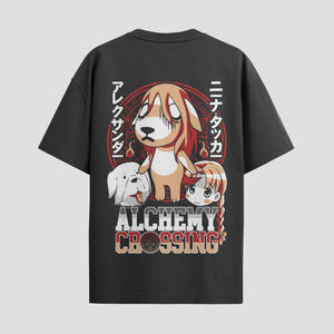 Playera urbana de anime y gaming ExtraLife MX, corte Standard Fit unisex ligero y transpirable en color Deep Black y Pure White, ropa de uso diario para gym y casual.