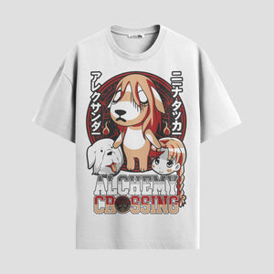 Playera urbana de anime y gaming ExtraLife MX, corte Standard Fit unisex ligero y transpirable en color Deep Black y Pure White, ropa de uso diario para gym y casual.