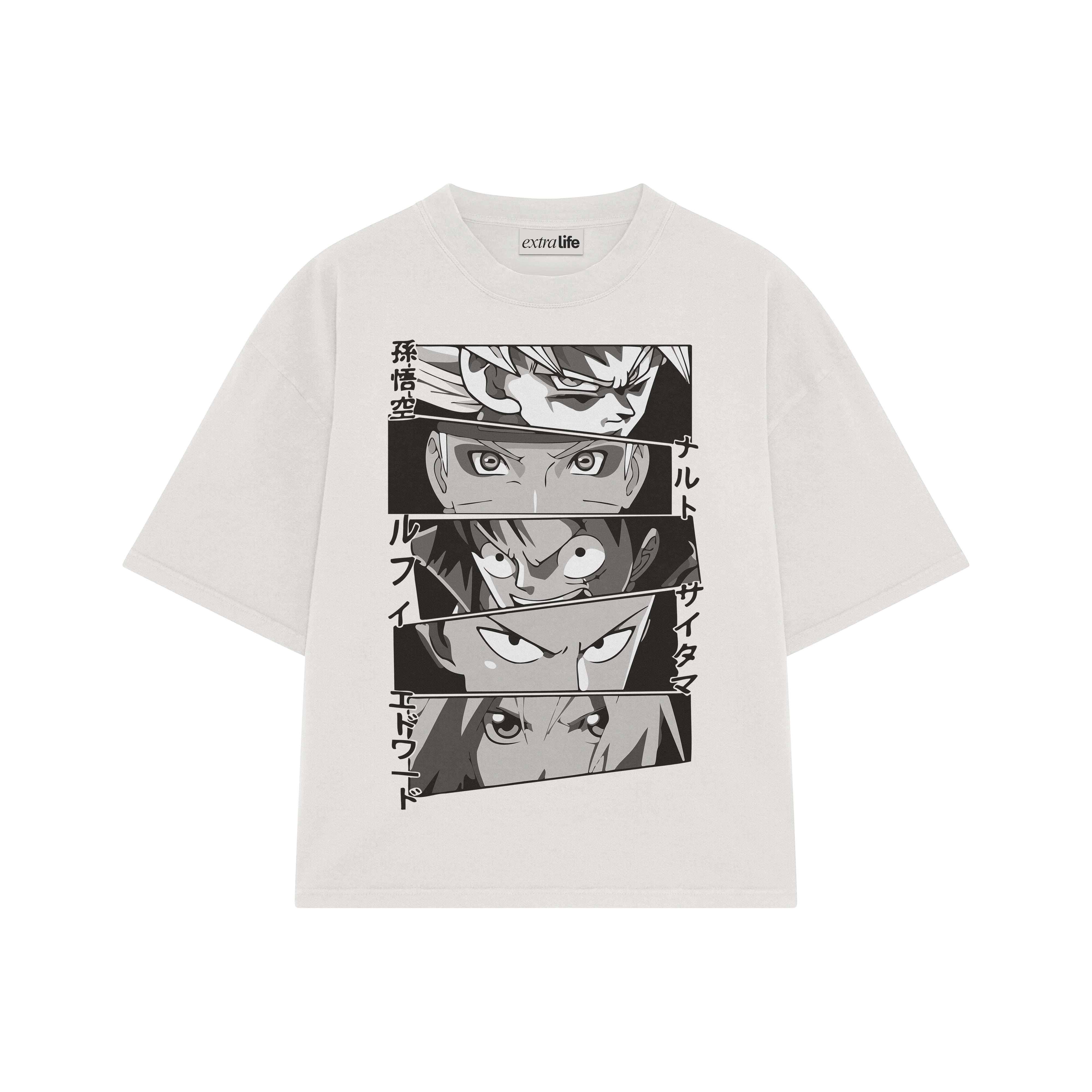El Mundo del Anime | Los Rostros Legendarios #00048 - Playera Oversized Premium