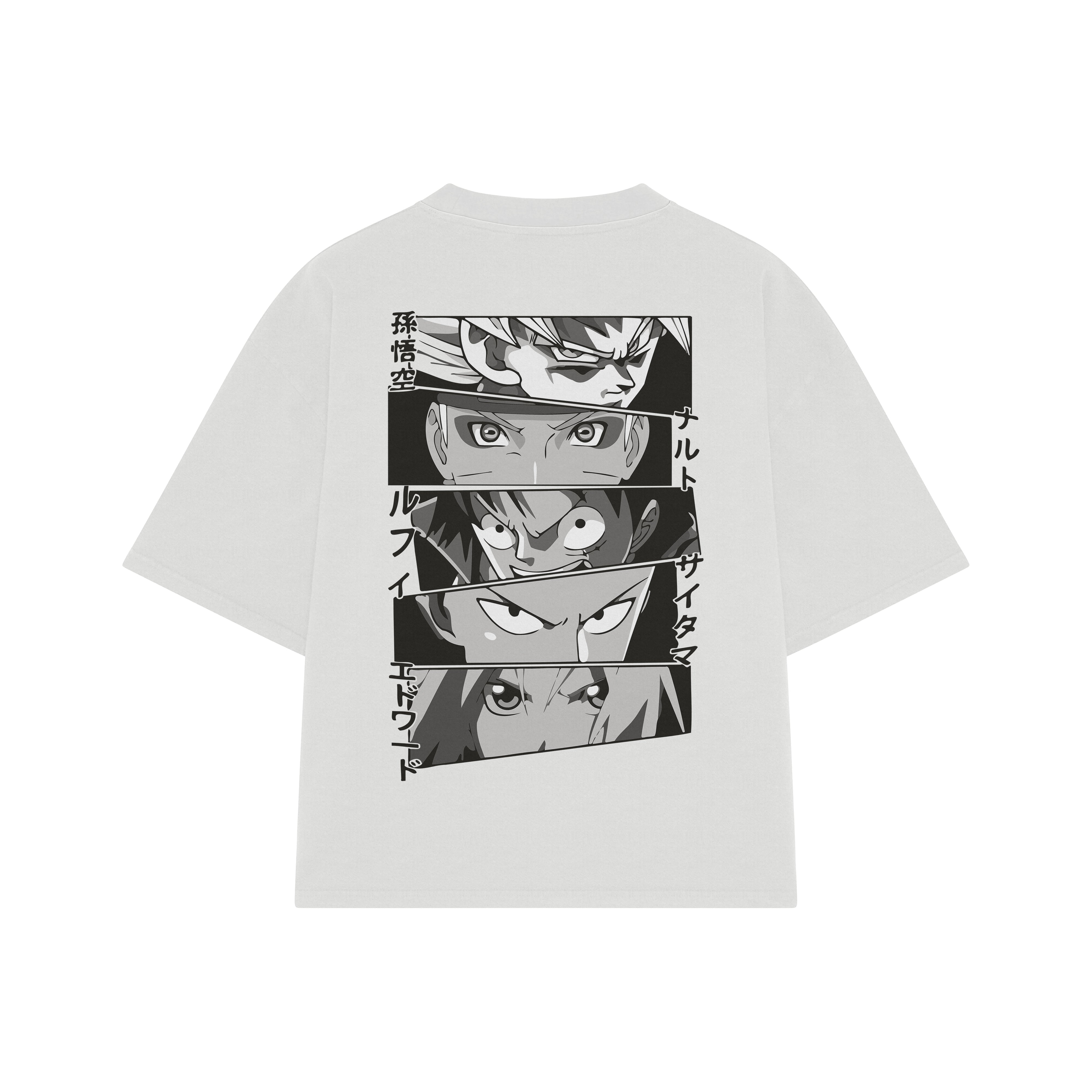 El Mundo del Anime | Los Rostros Legendarios #00048 - Playera Oversized Premium