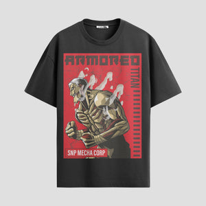 Playera urbana de anime y gaming ExtraLife MX, corte Standard Fit unisex ligero y transpirable en color Deep Black y Pure White, ropa de uso diario para gym y casual.