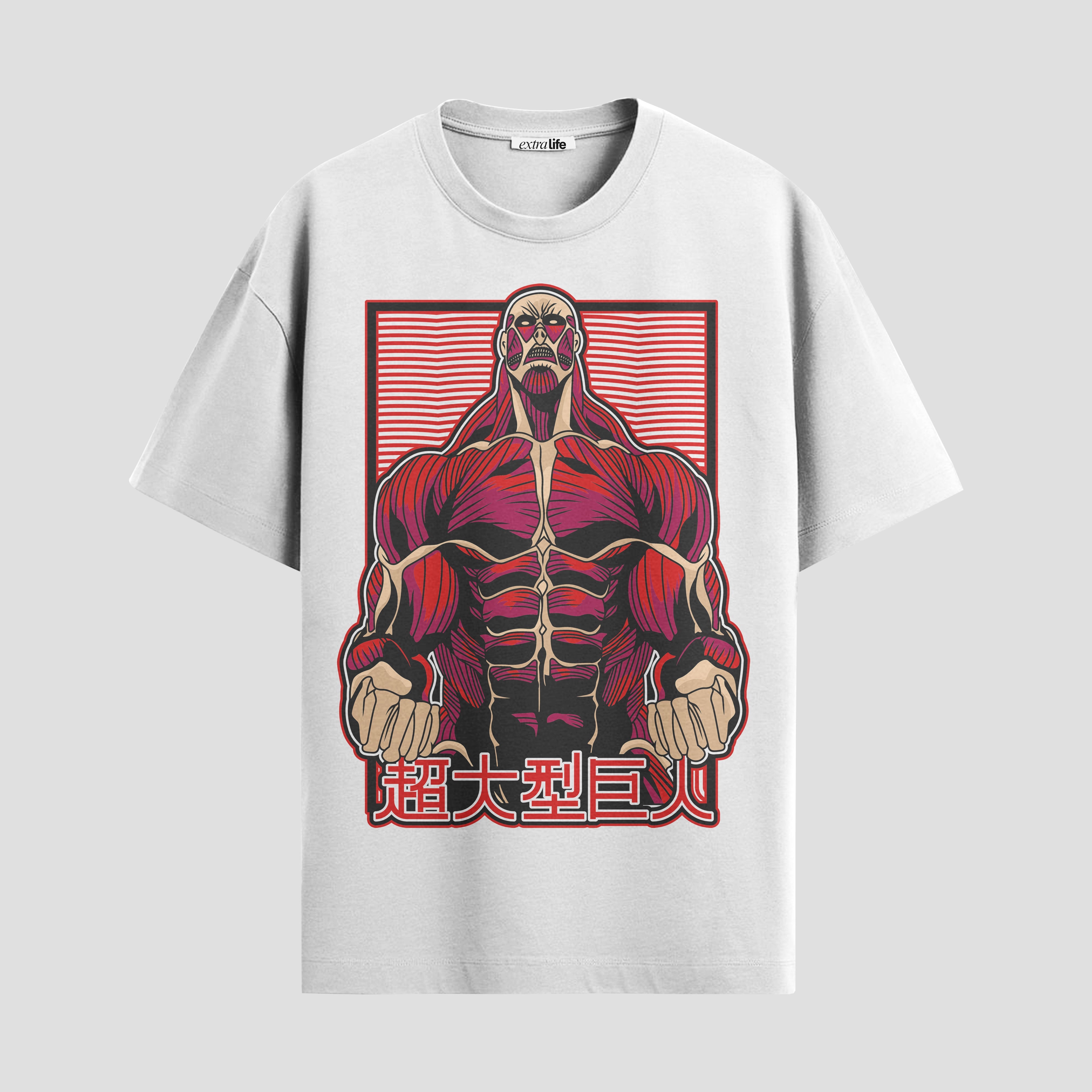 Playera urbana de anime y gaming ExtraLife MX, corte Standard Fit unisex ligero y transpirable en color Deep Black y Pure White, ropa de uso diario para gym y casual.