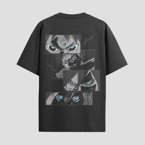 Playera urbana de anime y gaming ExtraLife MX, corte Standard Fit unisex ligero y transpirable en color Deep Black y Pure White, ropa de uso diario para gym y casual.