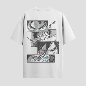 Playera urbana de anime y gaming ExtraLife MX, corte Standard Fit unisex ligero y transpirable en color Deep Black y Pure White, ropa de uso diario para gym y casual.