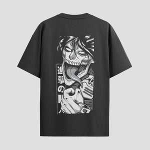 Playera urbana de anime y gaming ExtraLife MX, corte Standard Fit unisex ligero y transpirable en color Deep Black y Pure White, ropa de uso diario para gym y casual.