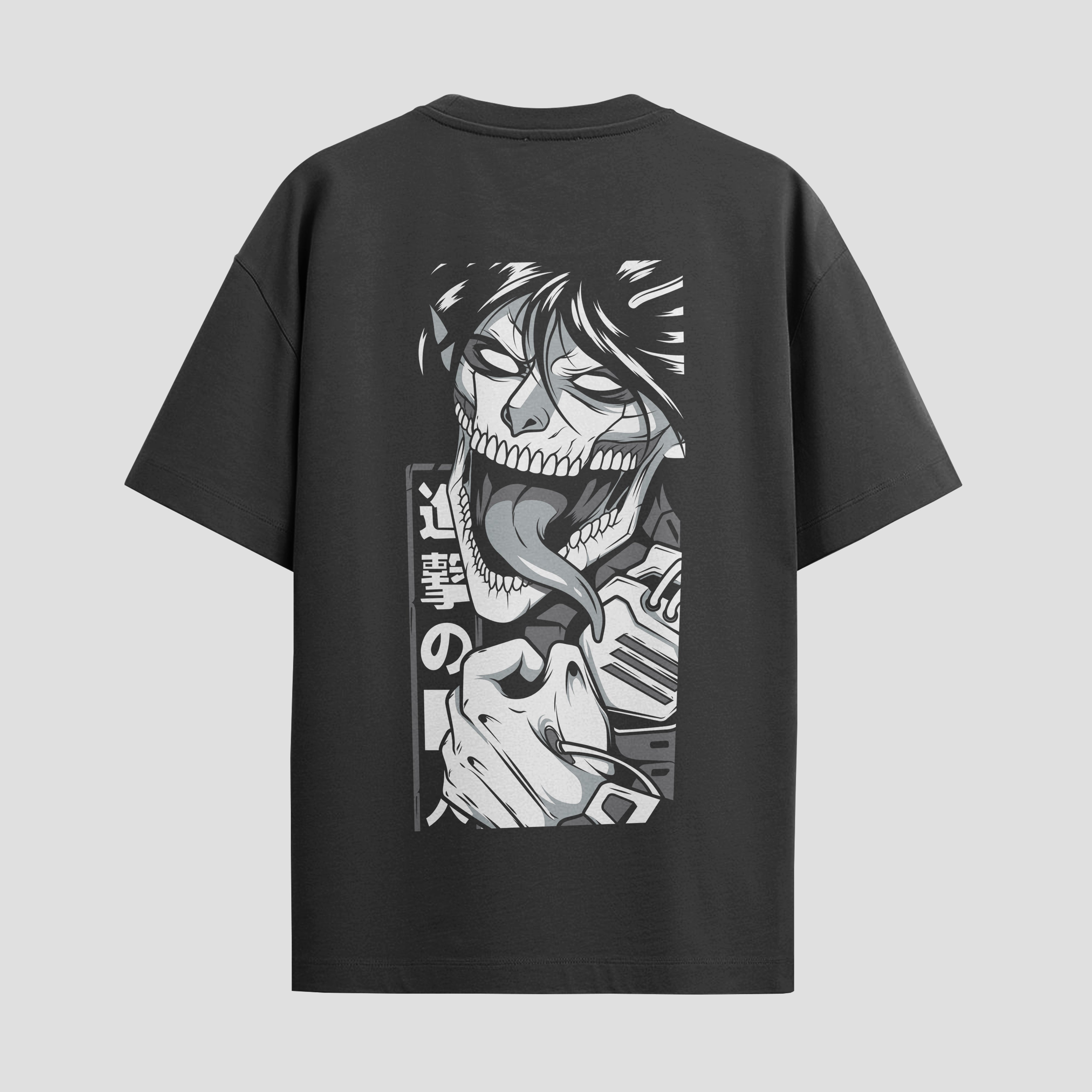 Playera urbana de anime y gaming ExtraLife MX, corte Standard Fit unisex ligero y transpirable en color Deep Black y Pure White, ropa de uso diario para gym y casual.