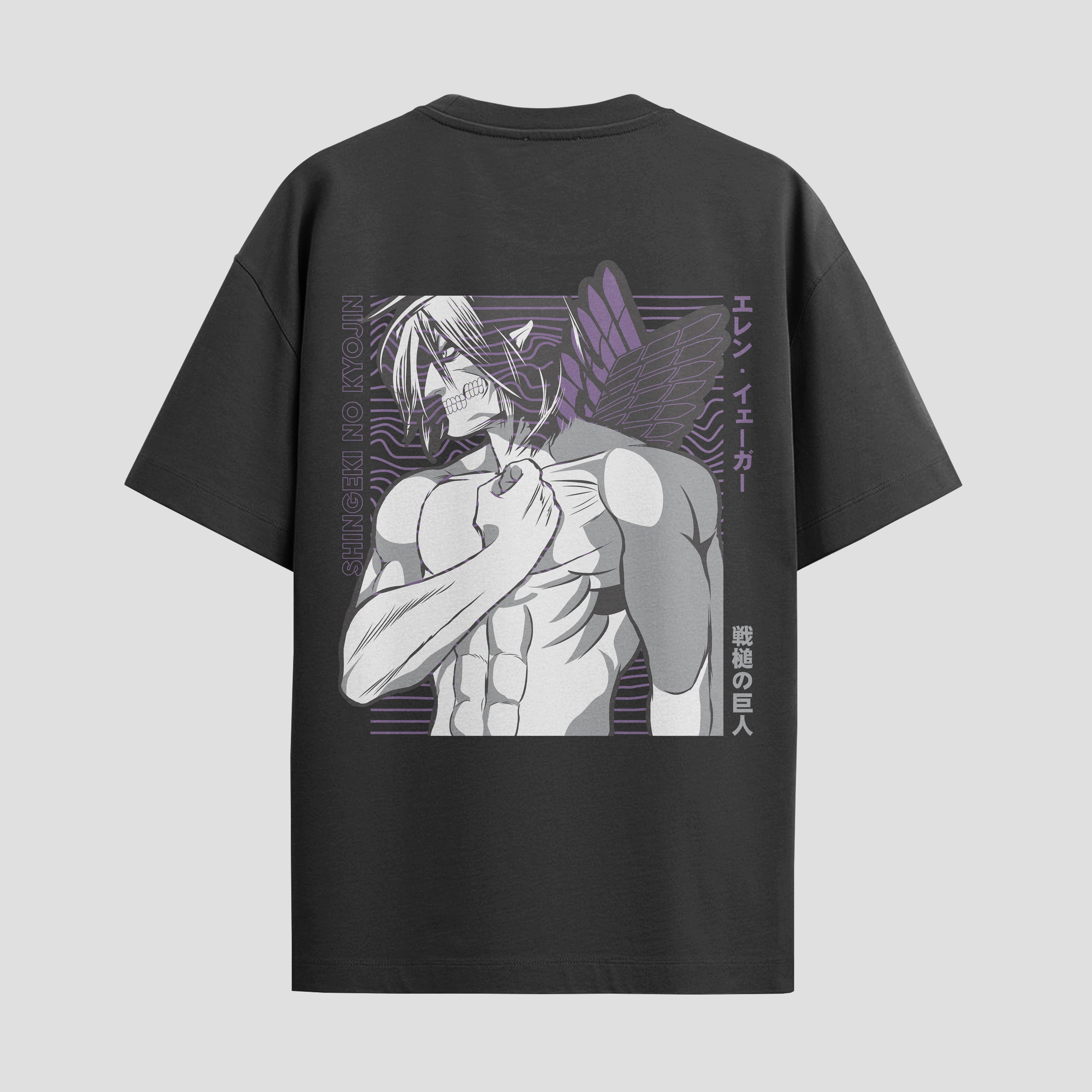 Playera urbana de anime y gaming ExtraLife MX, corte Standard Fit unisex ligero y transpirable en color Deep Black y Pure White, ropa de uso diario para gym y casual.