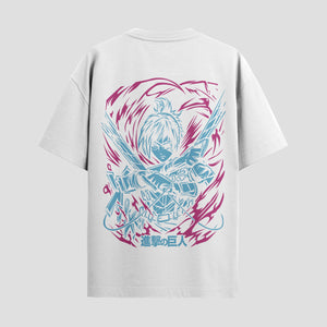 Playera urbana de anime y gaming ExtraLife MX, corte Standard Fit unisex ligero y transpirable en color Deep Black y Pure White, ropa de uso diario para gym y casual.