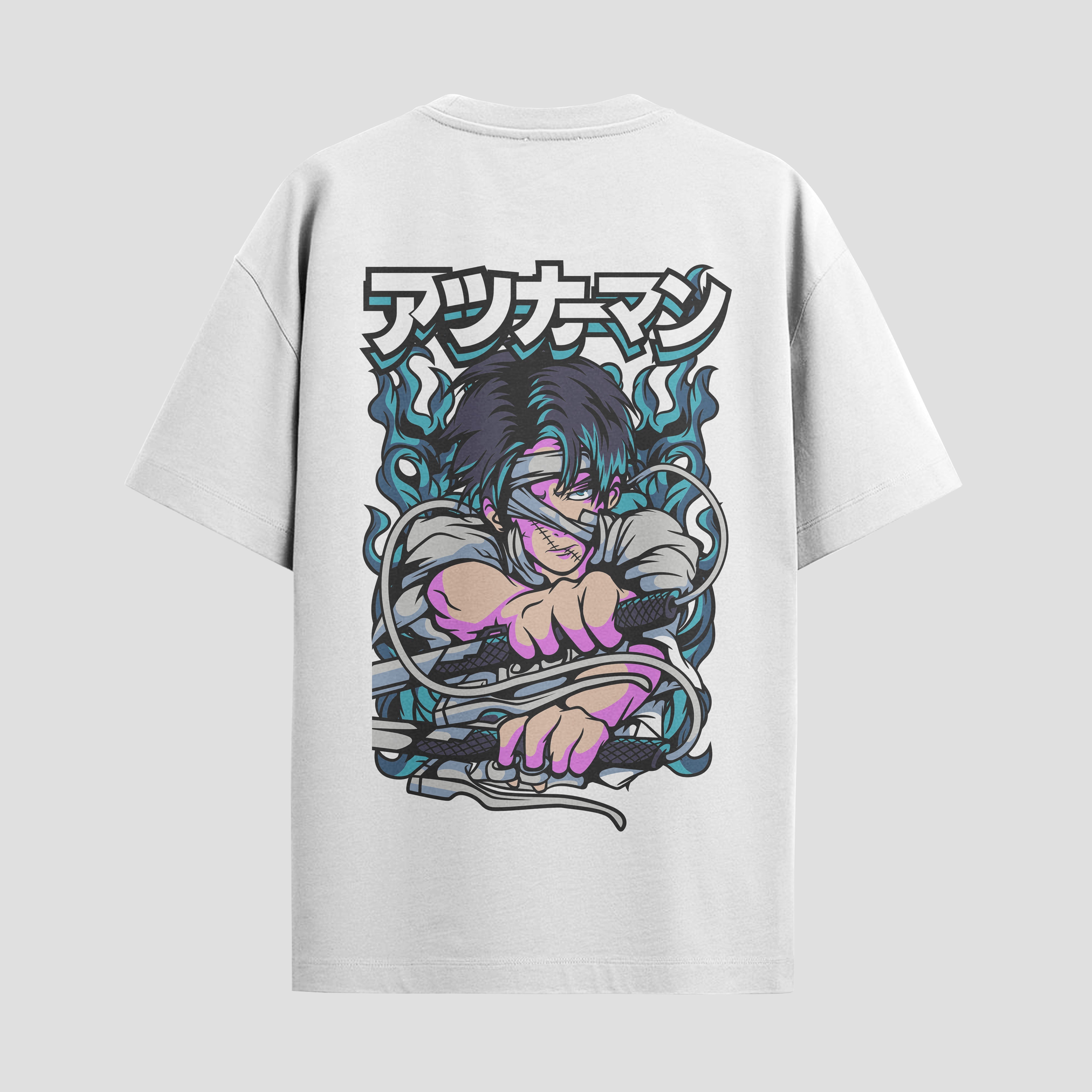 Playera urbana de anime y gaming ExtraLife MX, corte Standard Fit unisex ligero y transpirable en color Deep Black y Pure White, ropa de uso diario para gym y casual.