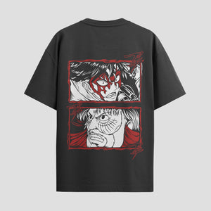 Playera urbana de anime y gaming ExtraLife MX, corte Standard Fit unisex ligero y transpirable en color Deep Black y Pure White, ropa de uso diario para gym y casual.