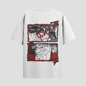 Playera urbana de anime y gaming ExtraLife MX, corte Standard Fit unisex ligero y transpirable en color Deep Black y Pure White, ropa de uso diario para gym y casual.