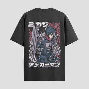 Playera urbana de anime y gaming ExtraLife MX, corte Standard Fit unisex ligero y transpirable en color Deep Black y Pure White, ropa de uso diario para gym y casual.