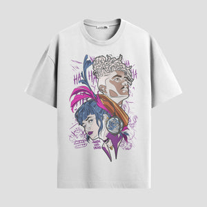 Playera urbana de anime y gaming ExtraLife MX, corte Standard Fit unisex ligero y transpirable en color Deep Black y Pure White, ropa de uso diario para gym y casual.